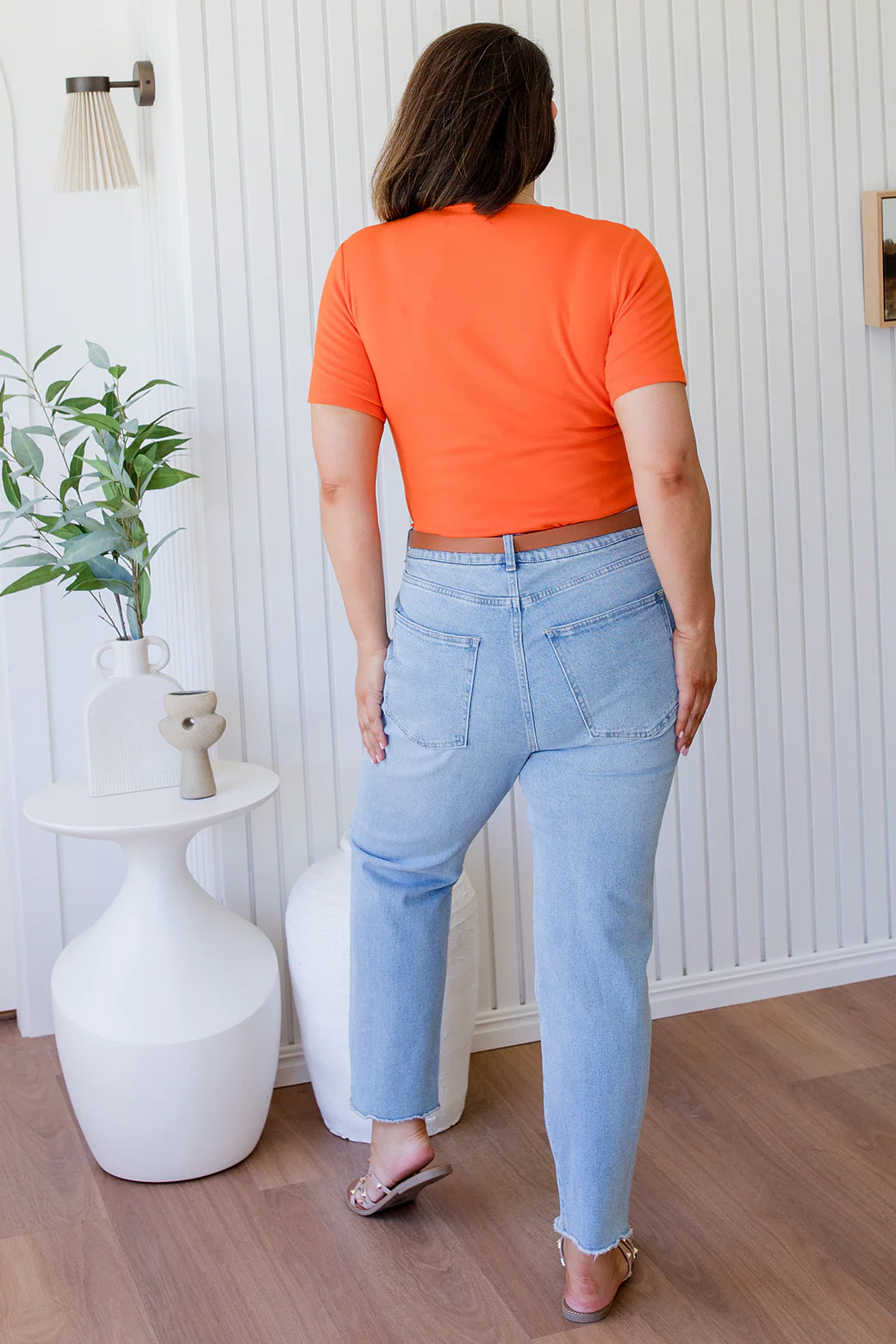 Final Sale | Annie Twist Tee Orange - Image 6