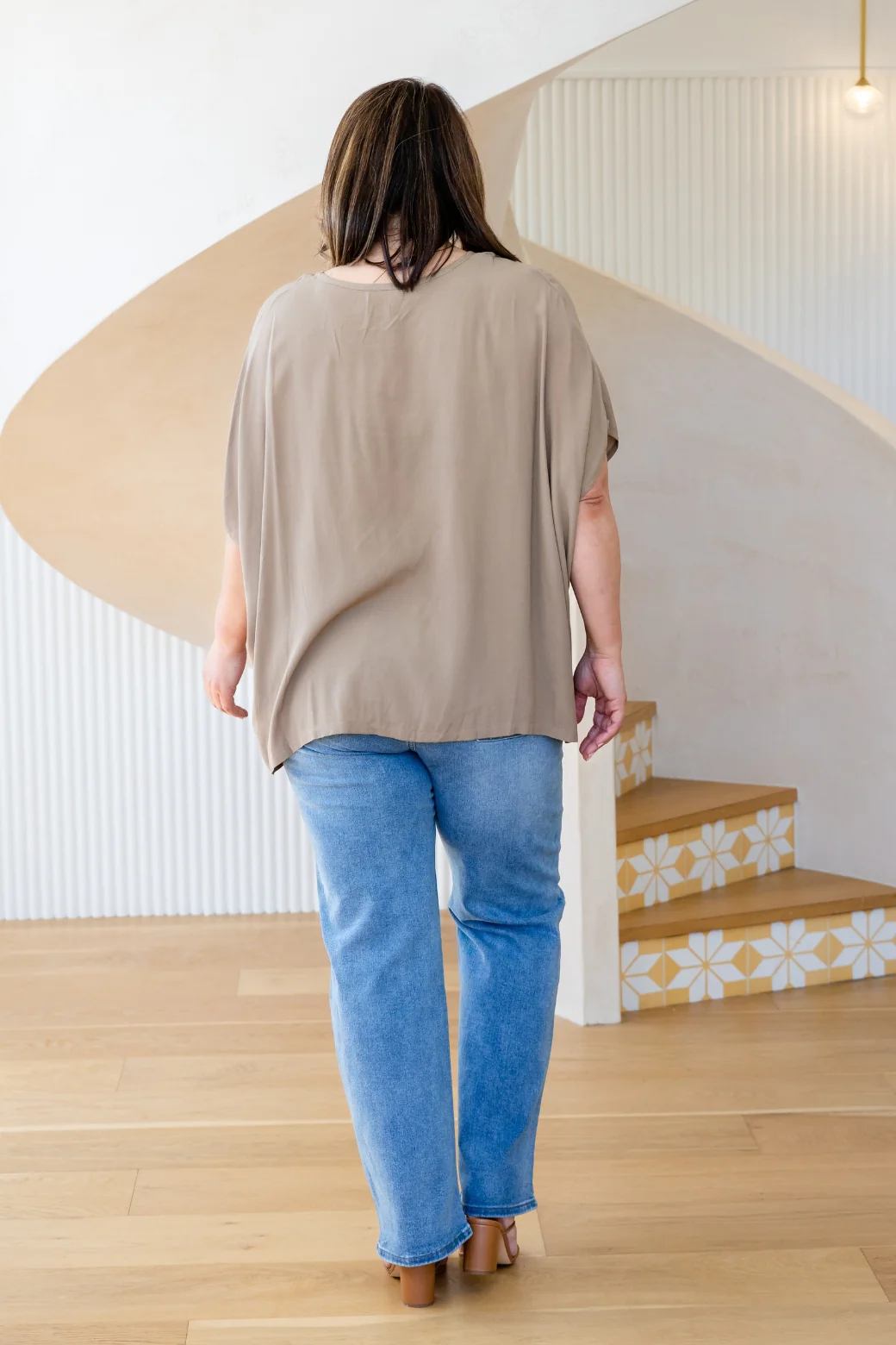 Brodie Drape Top Latte - Image 10