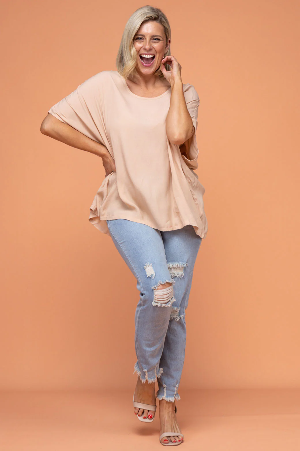 Brodie Drape Top Blush - Image 6
