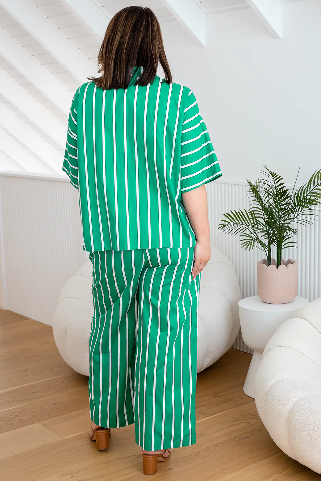 Final Sale | Cinco Pants Green Stripe - Image 11