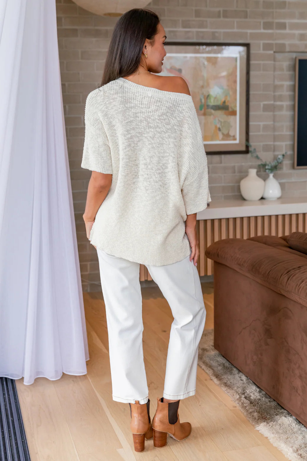 Dawson Cotton Knit Top Vanilla - Image 12