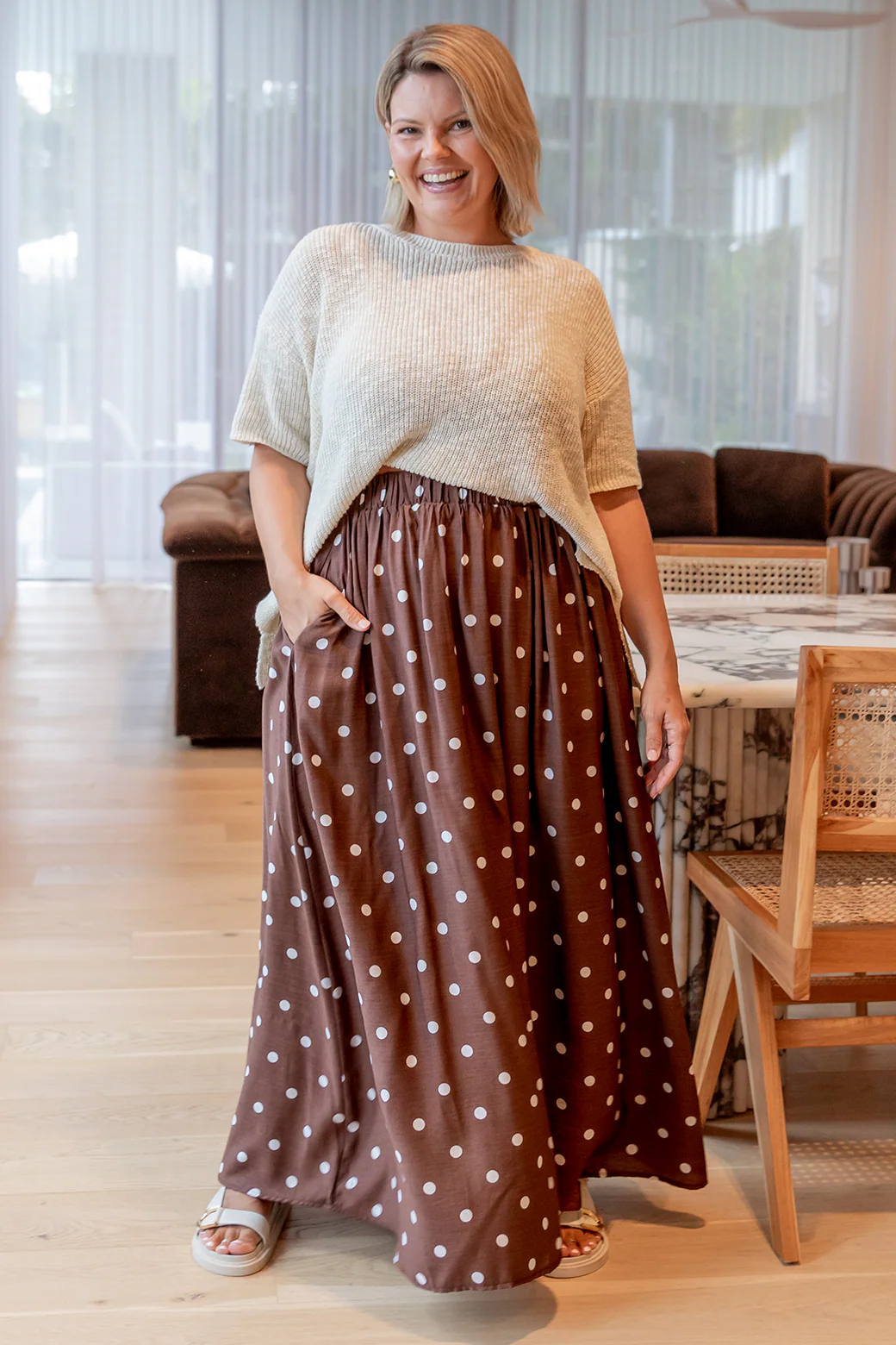 Dawson Cotton Knit Top Vanilla - Image 5