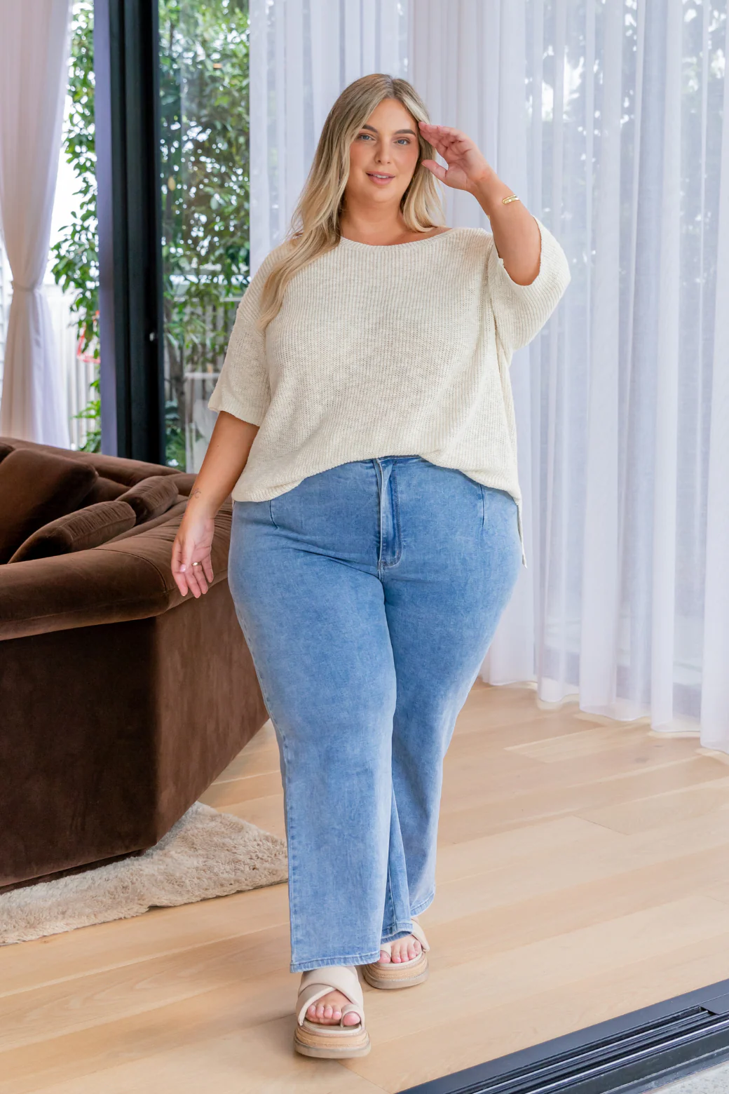 Dawson Cotton Knit Top Vanilla - Image 6