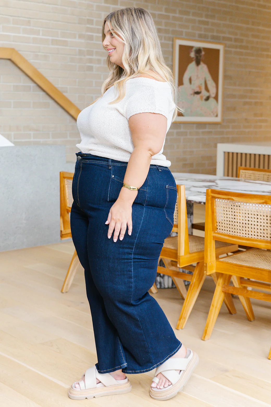 Hampton Off Shoulder Knit Top Vanilla - Image 5