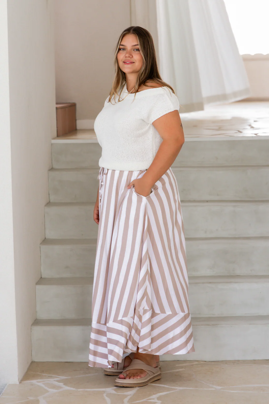Hampton Off Shoulder Top White - Image 6