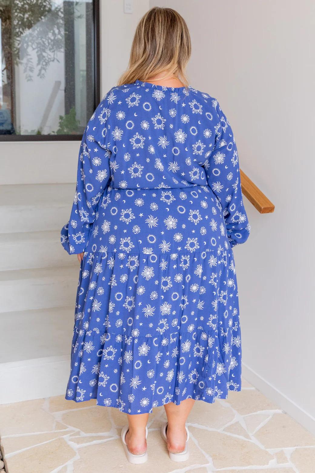Final Sale | Haven Midi Dress Nova Print Twilight Blue - Image 8
