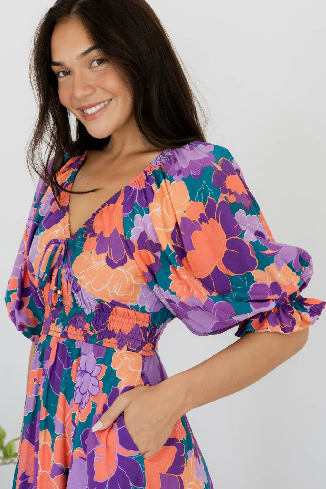 Final Sale | Jade Midi Dress Milan Floral Print - Image 11