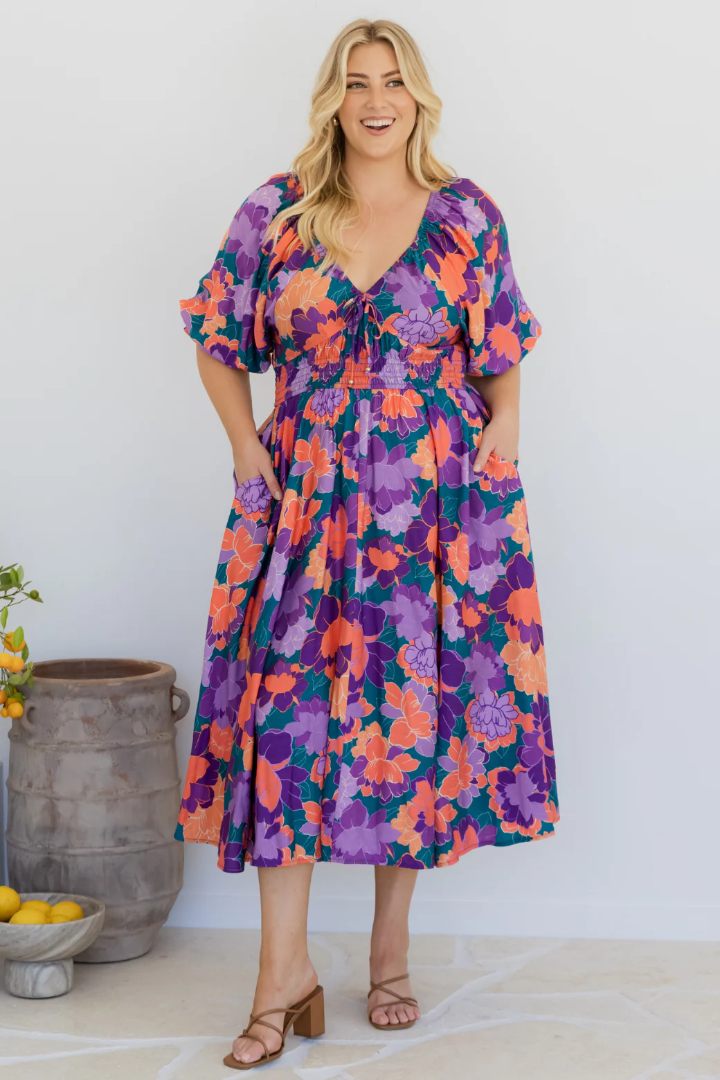 Final Sale | Jade Midi Dress Milan Floral Print - Image 5