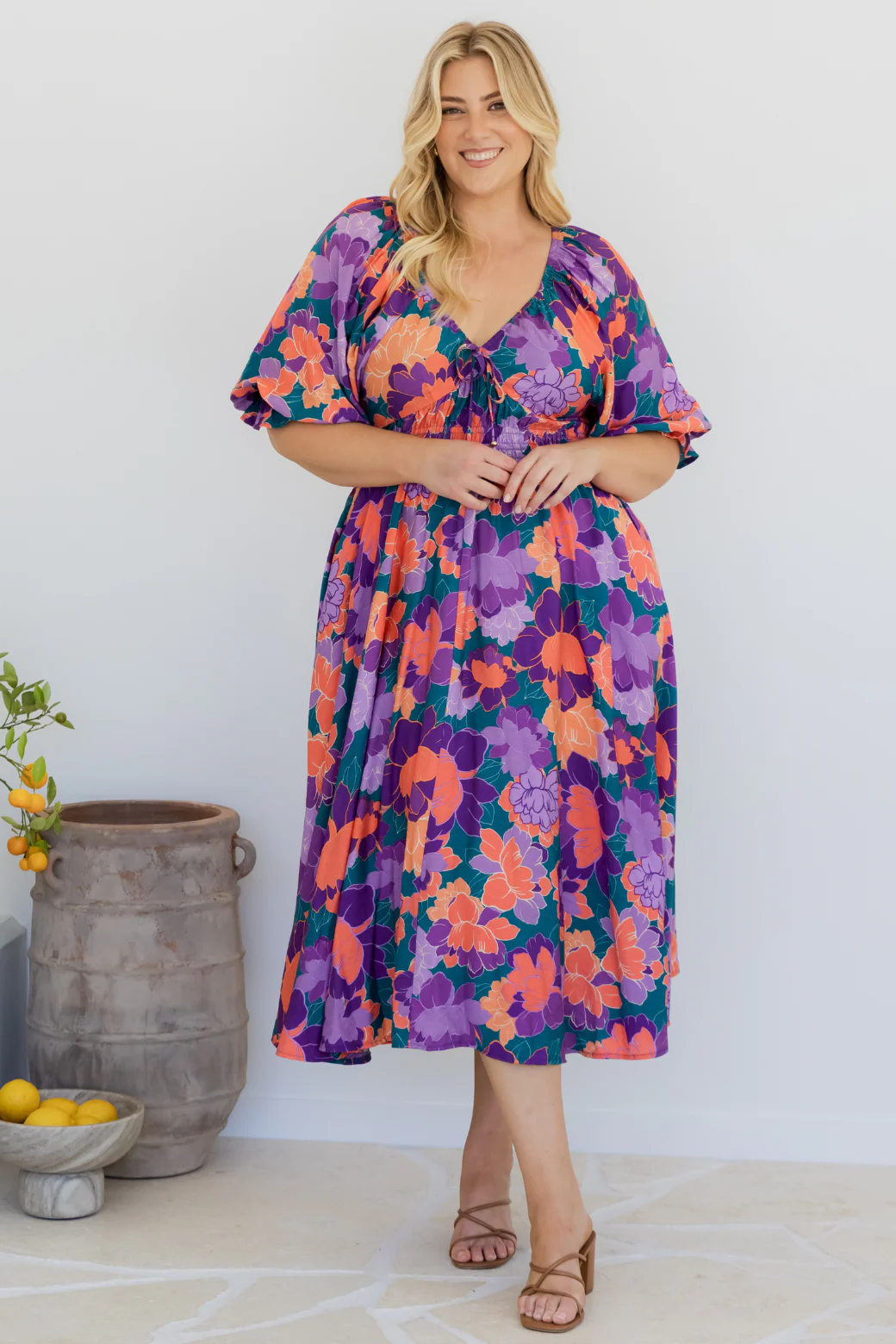Final Sale | Jade Midi Dress Milan Floral Print - Image 6