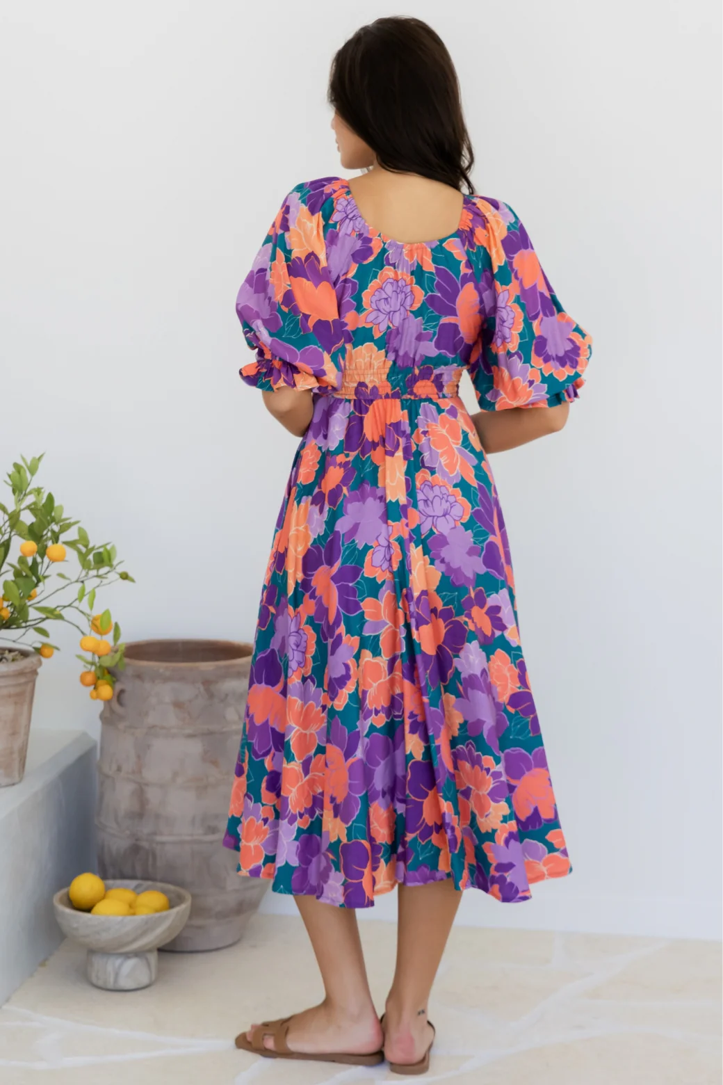 Final Sale | Jade Midi Dress Milan Floral Print - Image 7