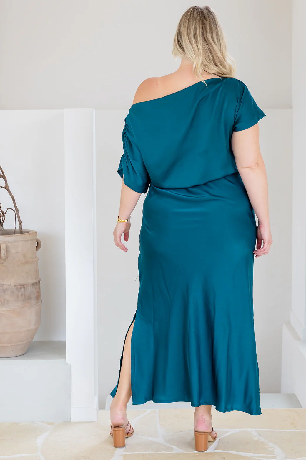 Final Sale | Katya Off Shoulder Maxi Dress Deep Teal - Image 11