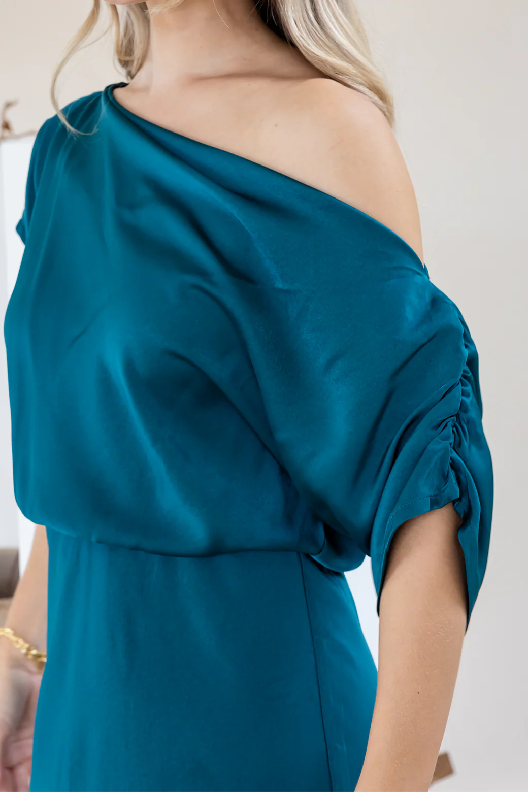 Final Sale | Katya Off Shoulder Maxi Dress Deep Teal - Image 12