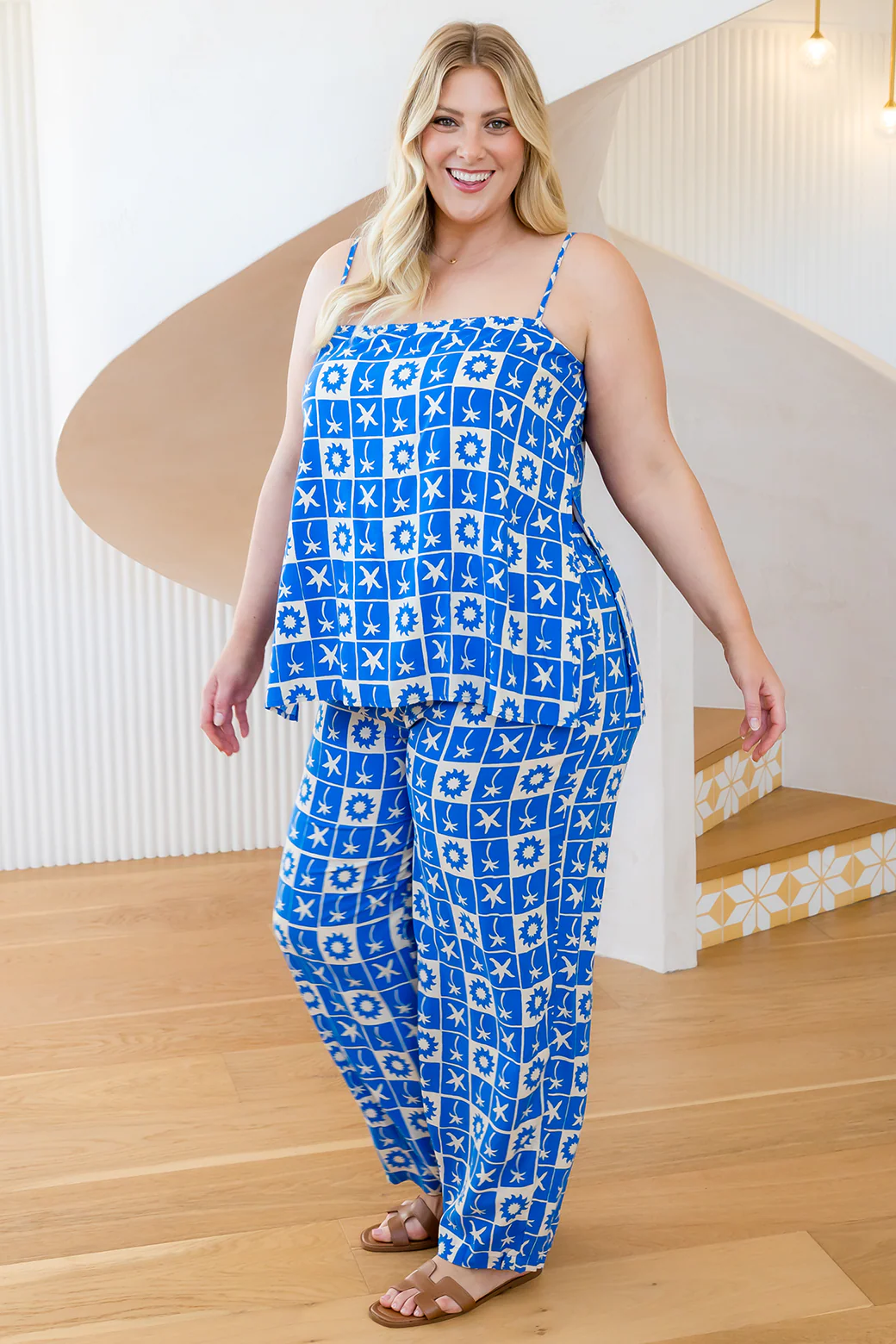 Final Sale | Laura Pant Ocean Print - Image 7