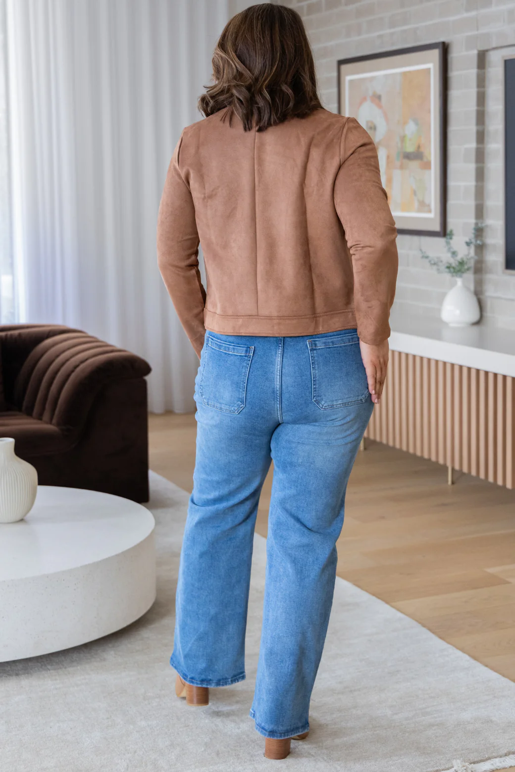 Lucy Stretch Straight Jeans Washed Blue - Image 6