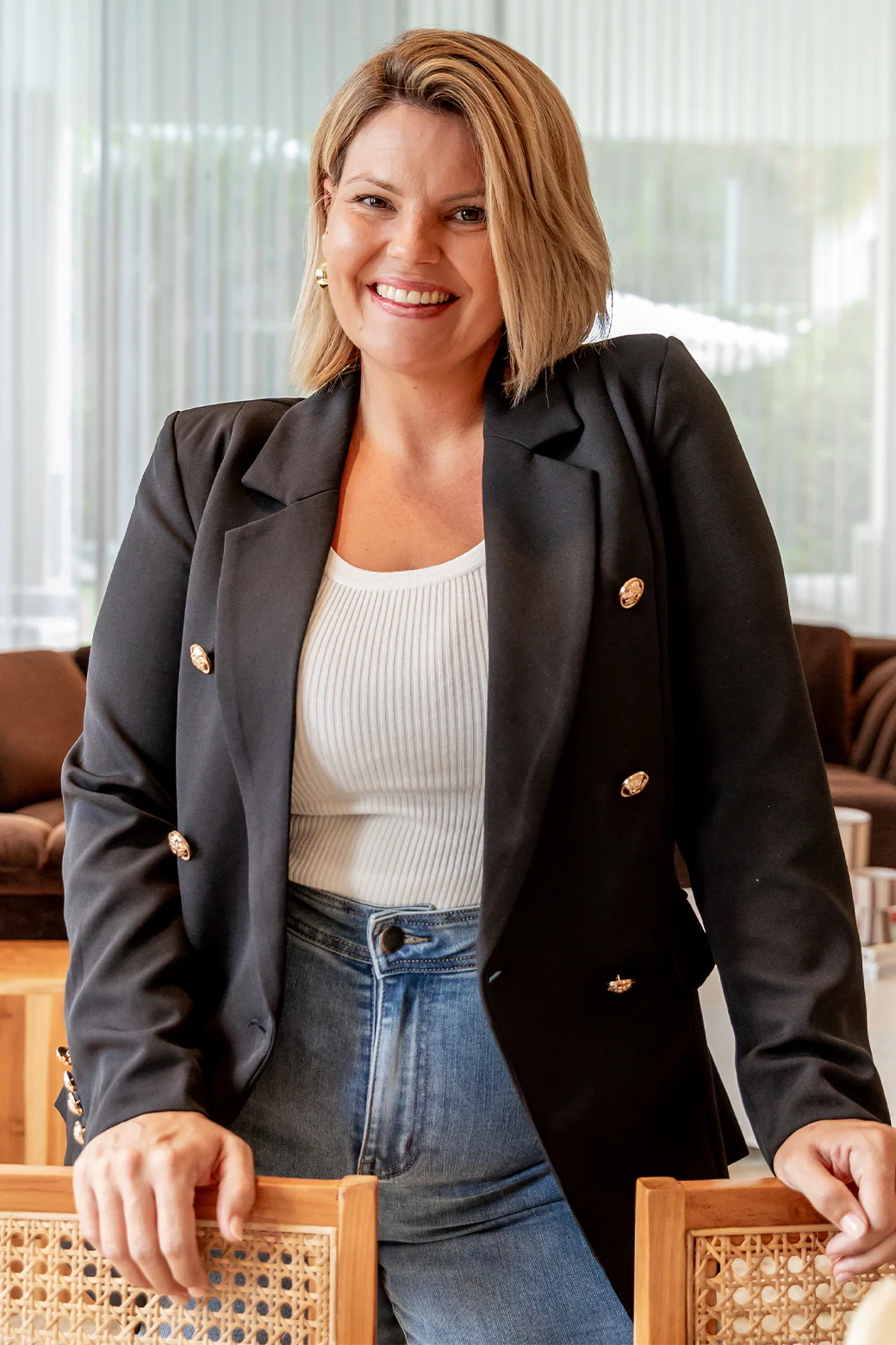 Final Sale | Luella Fitted Blazer Black - Image 5