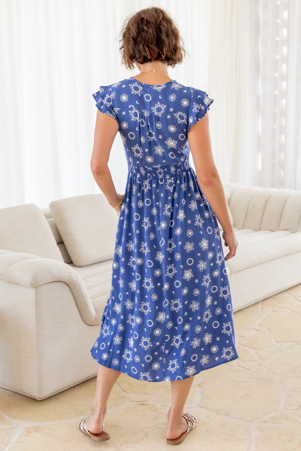 Final Sale | Melanie Midi Dress Nova Print Twilight Blue - Image 10