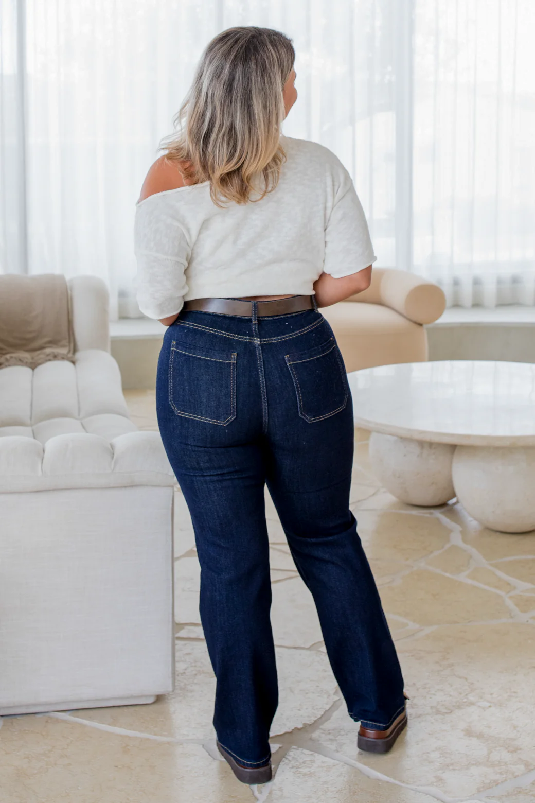 Mia Straight Stretch Jeans Indigo - Image 5