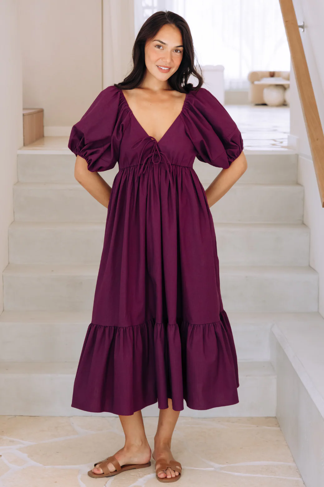 Final Sale | Mikayla Midi Dress Orchid - Image 3