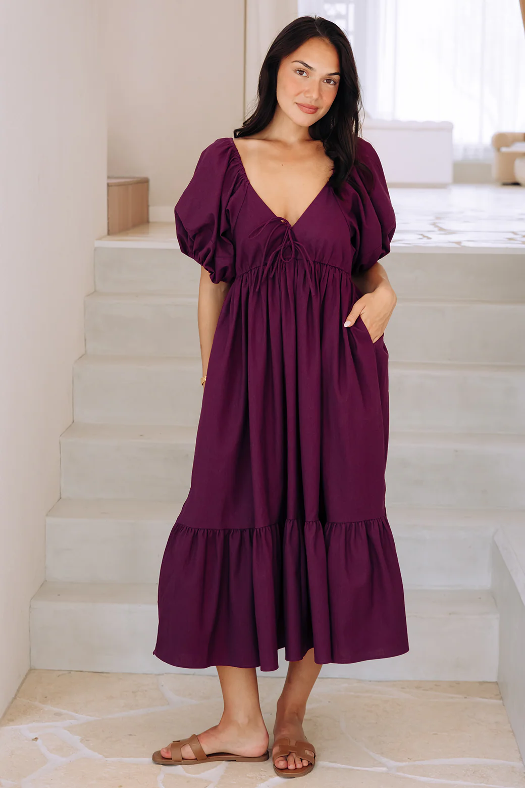 Final Sale | Mikayla Midi Dress Orchid - Image 4