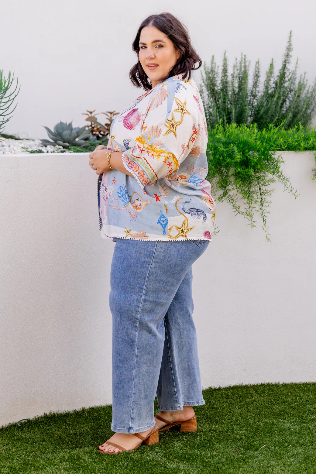 Final Sale | Molly Shirt Ocean Queen Print - Image 5