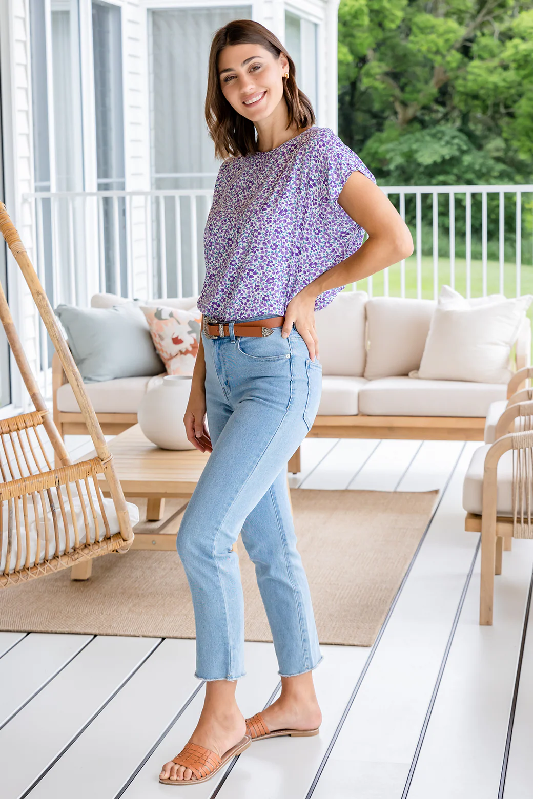 Final Sale | Naomi Top Purple Ditsy - Image 10