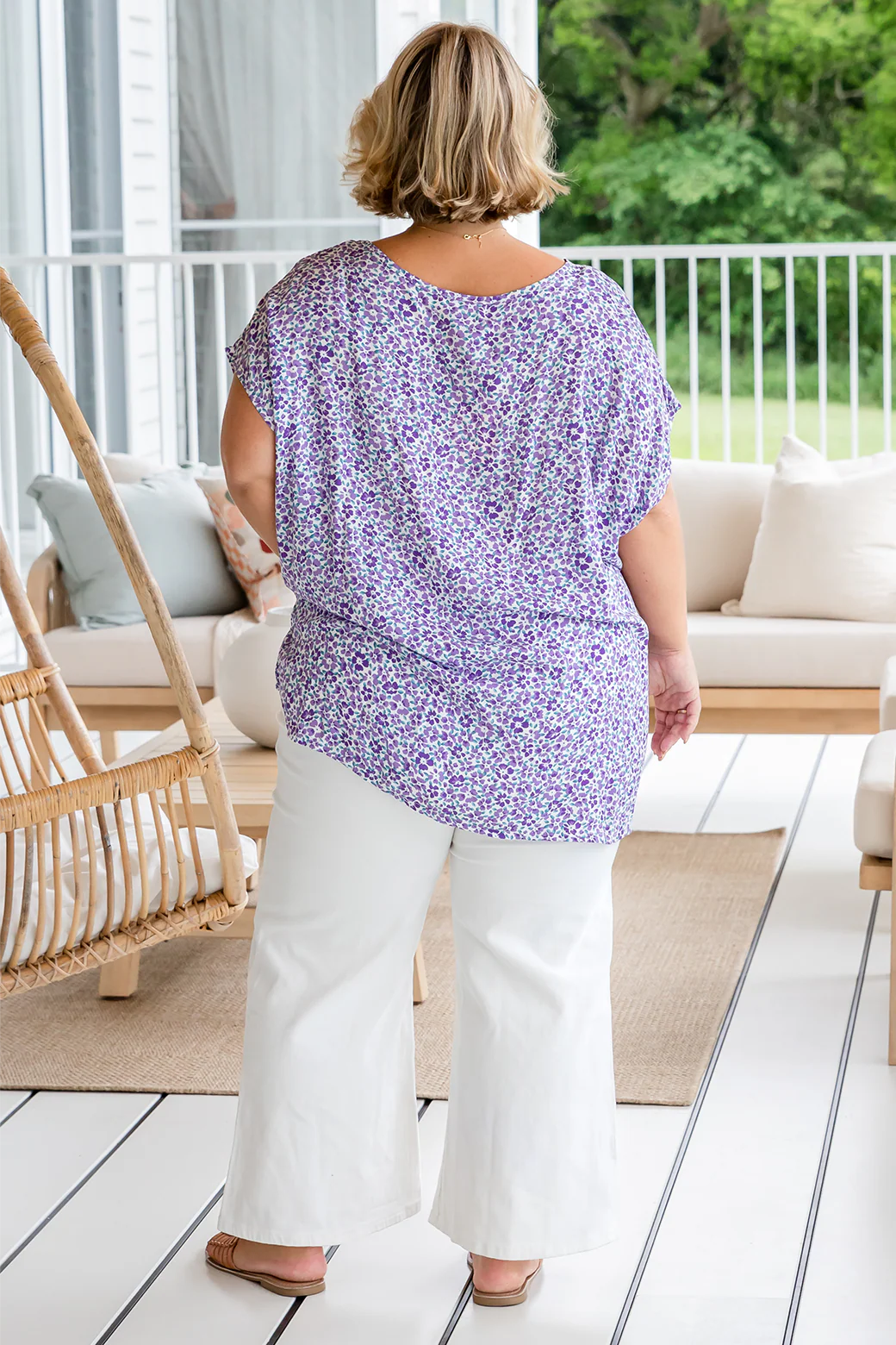Final Sale | Naomi Top Purple Ditsy - Image 8