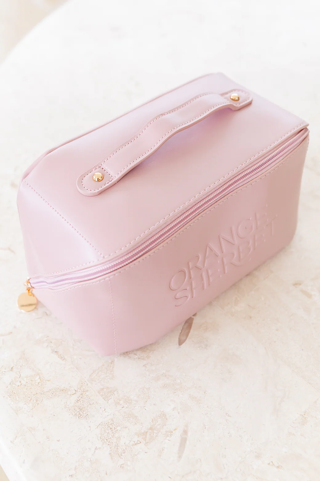 FINAL SALE | Orange Sherbet Cosmetic Fold Out Bag Blush - Image 4
