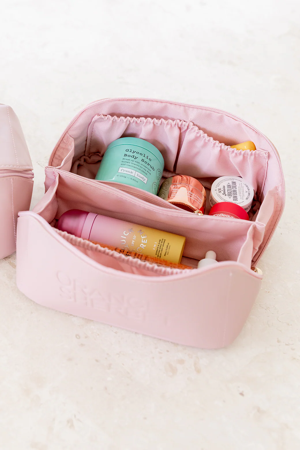 FINAL SALE | Orange Sherbet Cosmetic Fold Out Bag Blush - Image 5