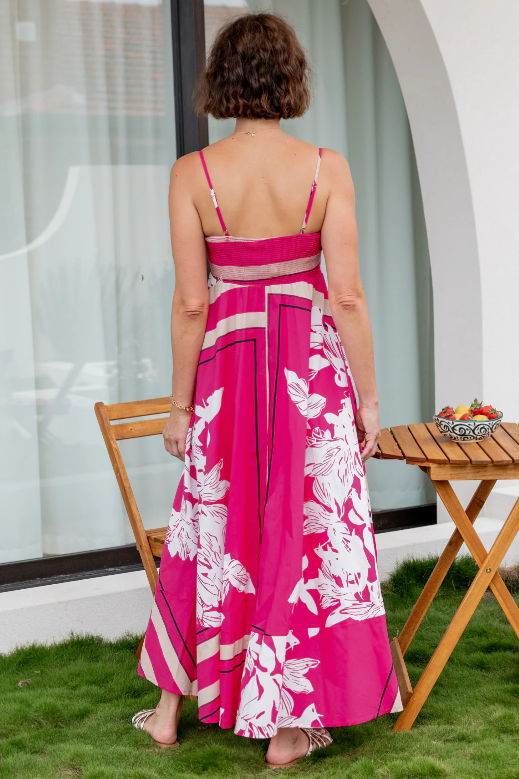 Final Sale | Portafino Maxi Dress Pink White Floral - Image 5