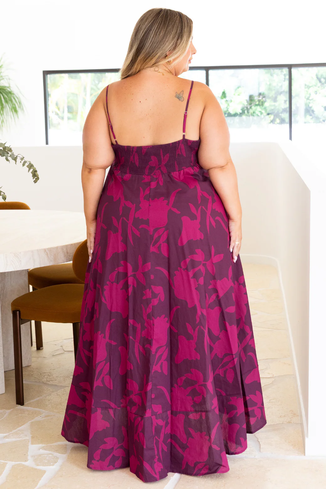Final Sale | Portafino Maxi Dress Plum Floral - Image 9