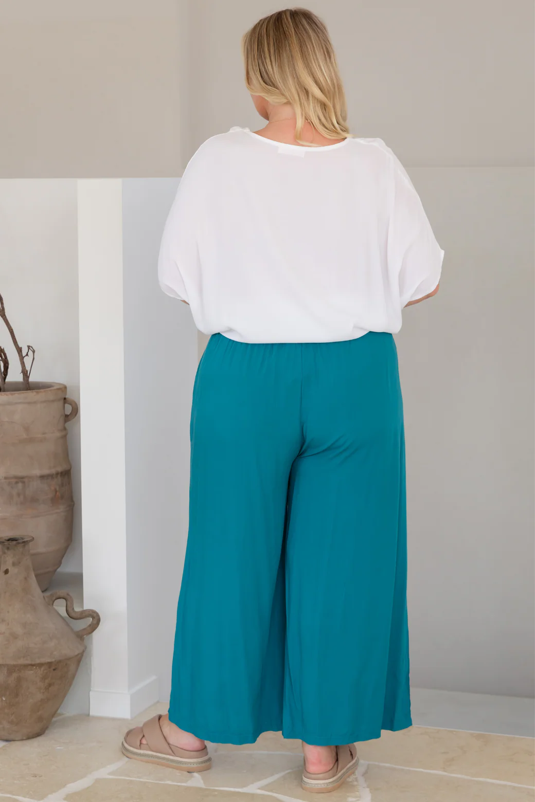 FINAL SALE | Sammy Drawstring Crop Pants Deep Teal - Image 10