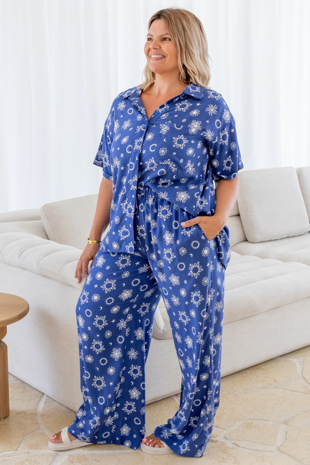 Final Sale | Sandrine Pants Nova Print Twilight Blue - Image 8