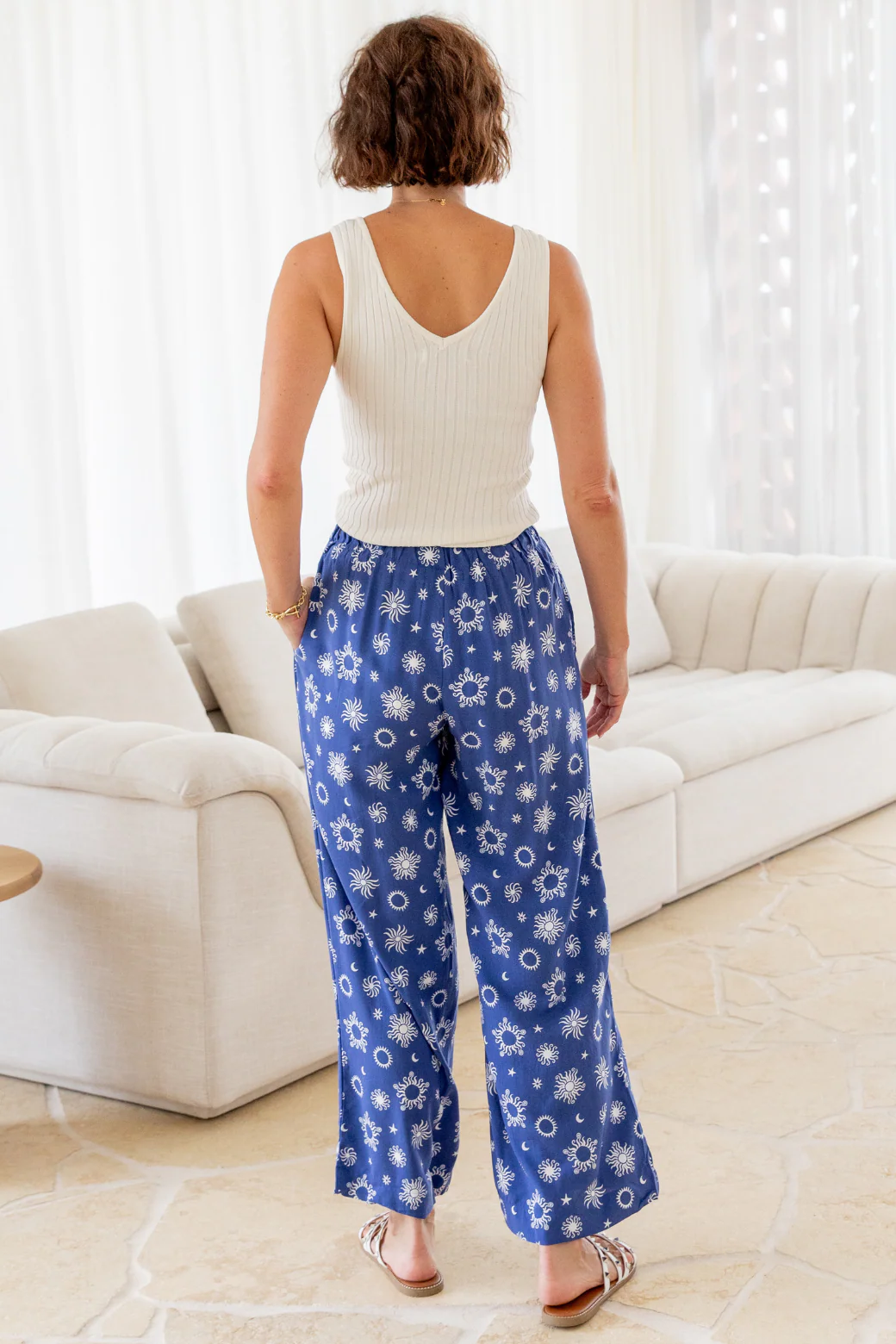 Final Sale | Sandrine Pants Nova Print Twilight Blue - Image 9