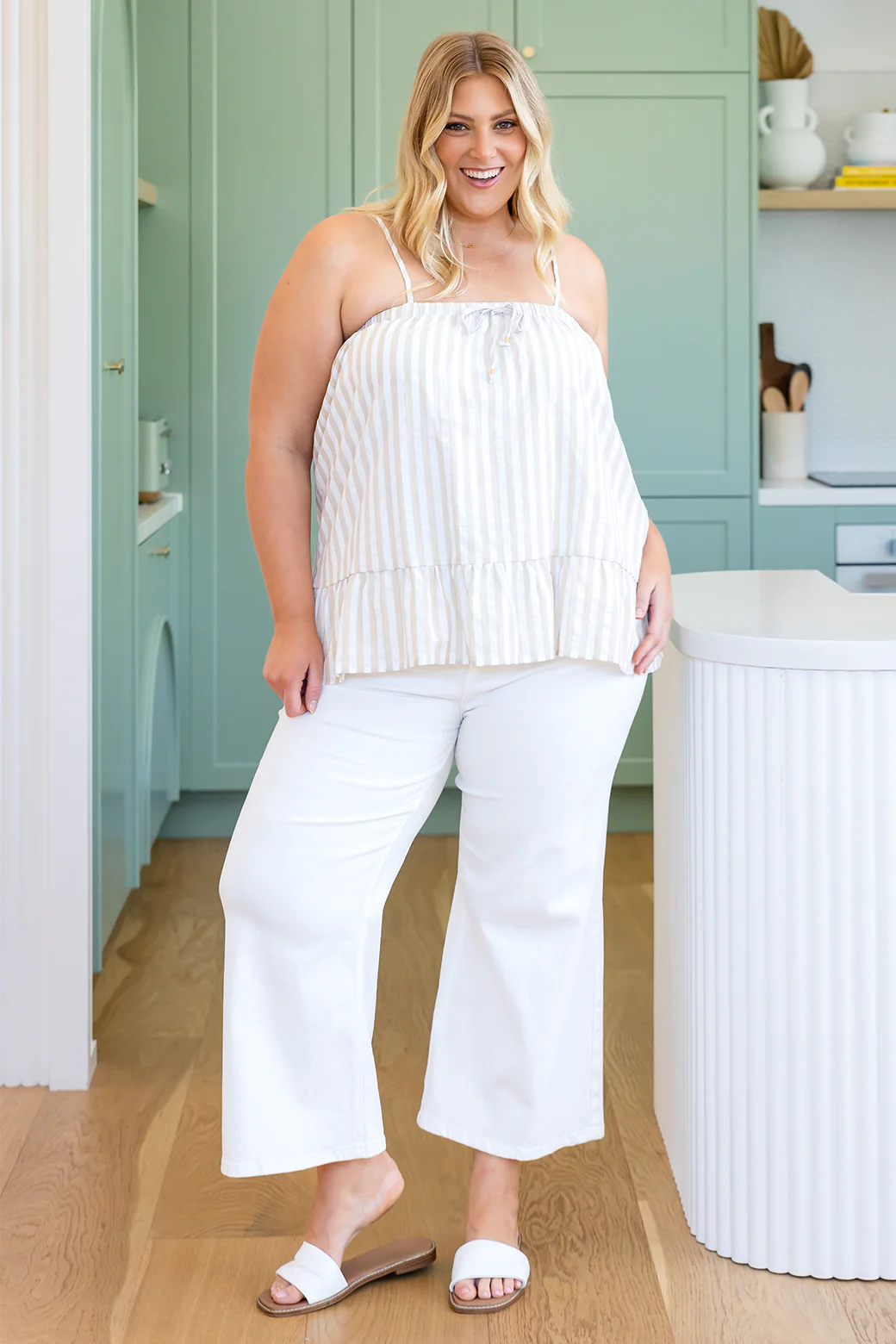 Final Sale | Sinead Top Latte Stripe - Image 3