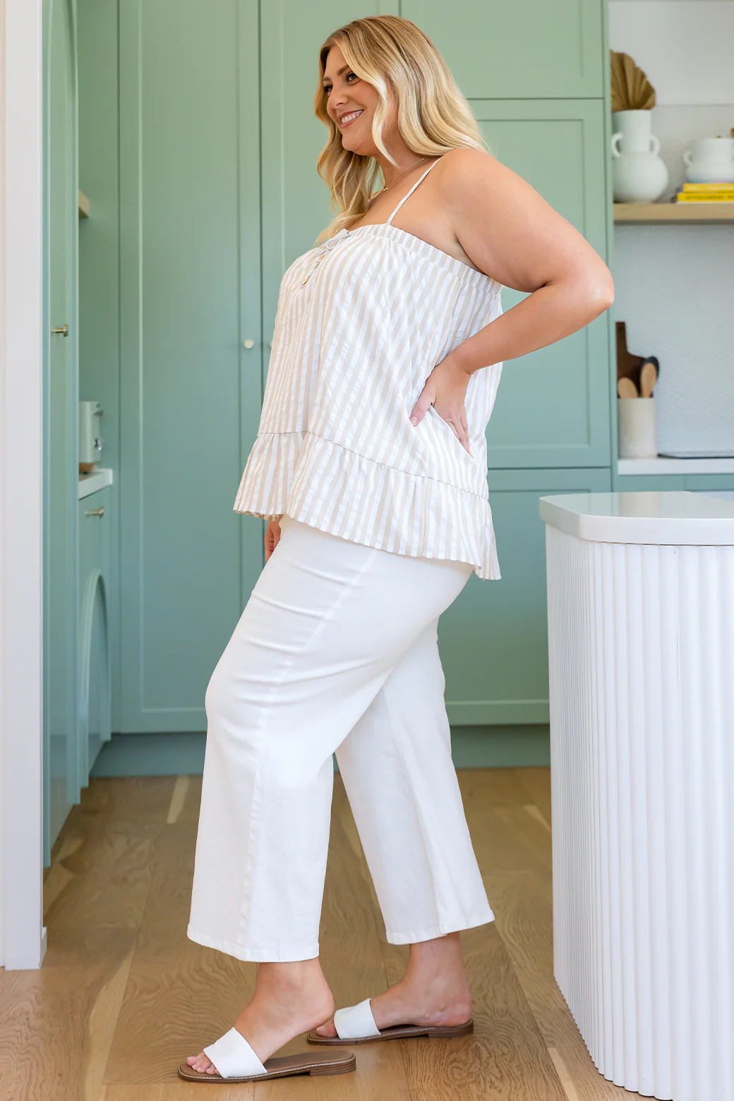 Final Sale | Sinead Top Latte Stripe - Image 9