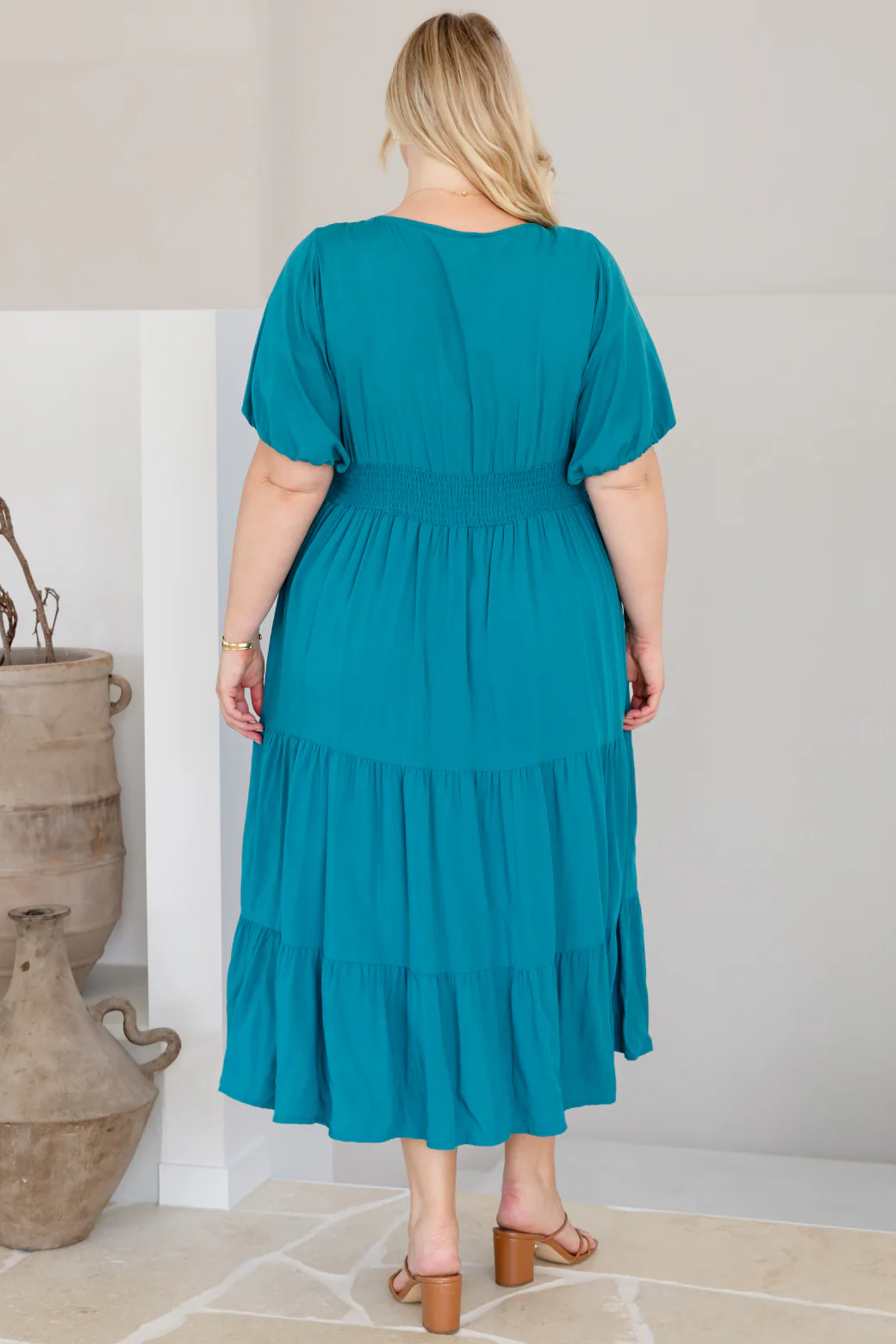 FINAL SALE | Suki Midi Dress Deep Teal - Image 11