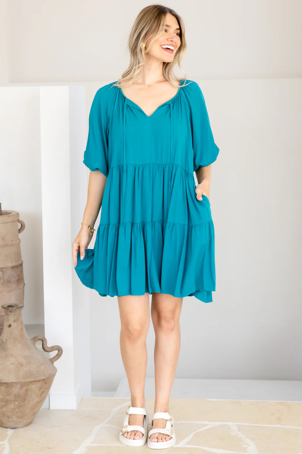 FINAL SALE | Venus Dress Deep Teal - Image 8
