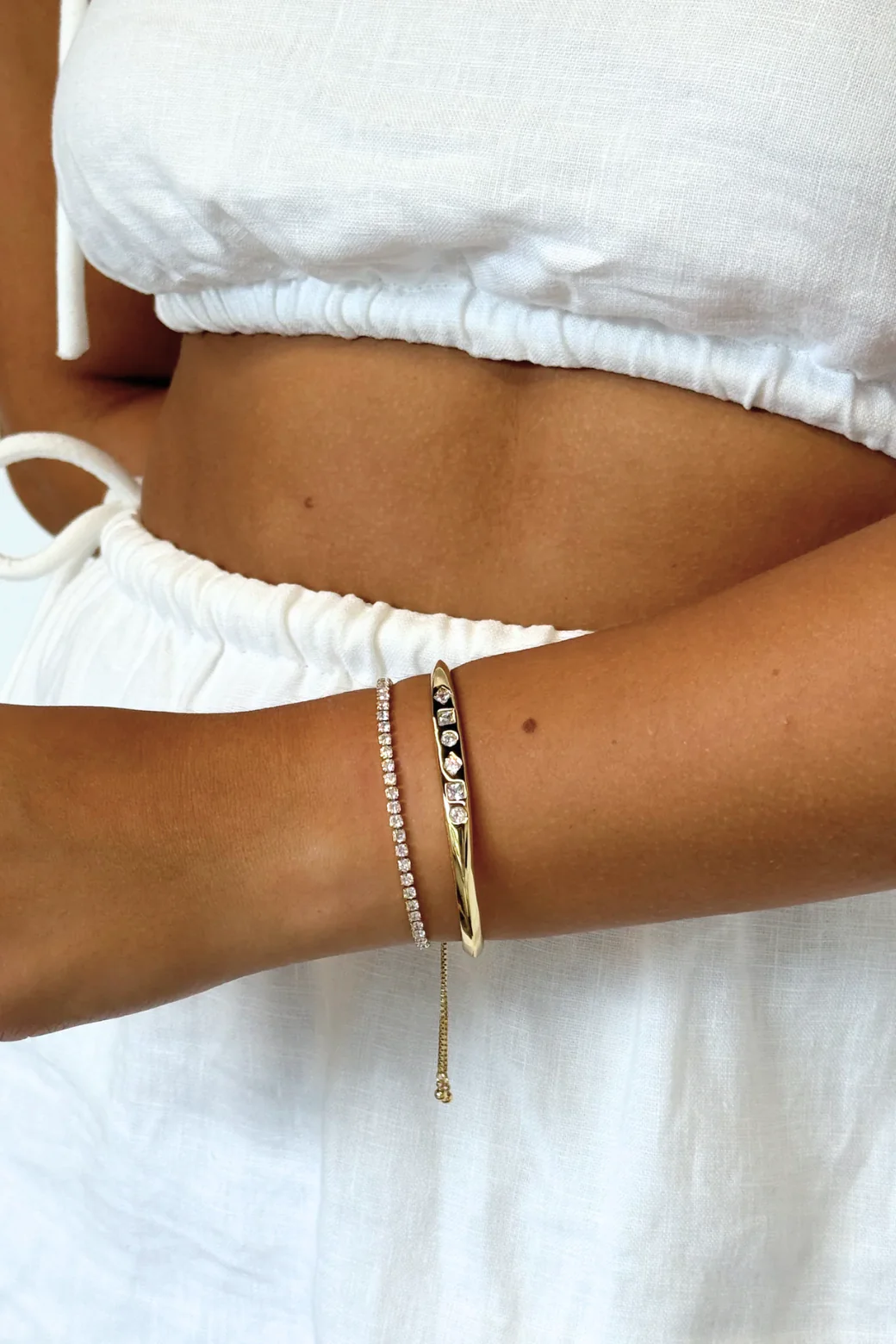 Zafino Tennis Bracelet Gold - Image 3